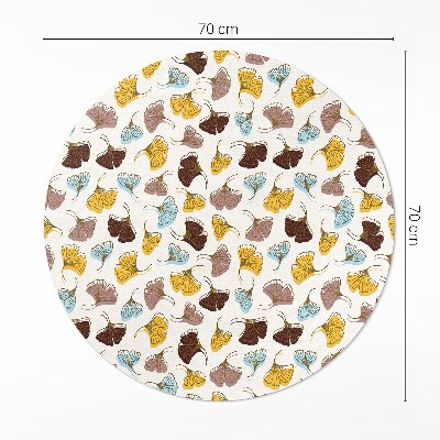 Kerek vinil szőnyeg Boho pasztell levelek yin fa illusztráció