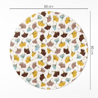 Kerek vinil szőnyeg Boho pasztell levelek yin fa illusztráció