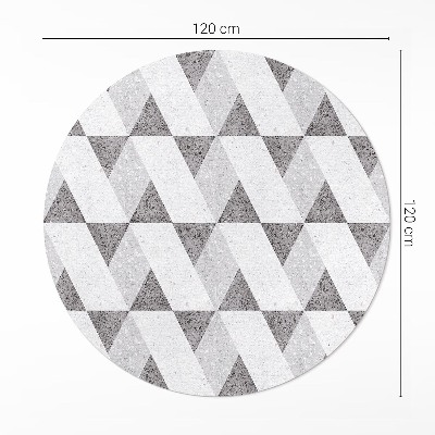 Kerek vinil szőnyeg Geometrikus kő csempe