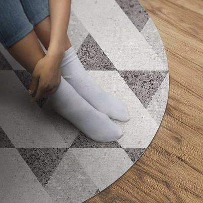 Kerek vinil szőnyeg Geometrikus kő csempe