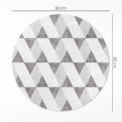 Kerek vinil szőnyeg Geometrikus kő csempe
