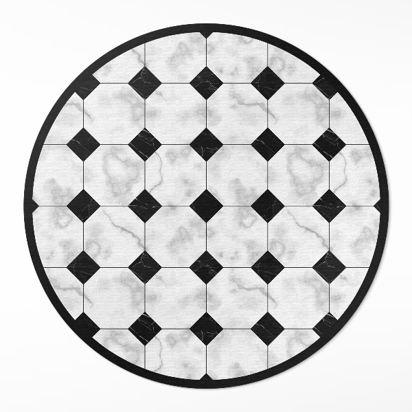 Kerek vinil szőnyeg Divatos márvány csempe design