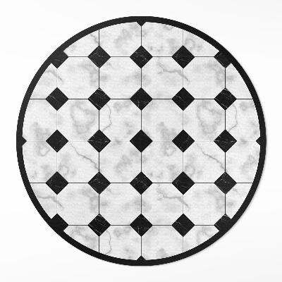 Kerek vinil szőnyeg Divatos márvány csempe design