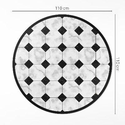 Kerek vinil szőnyeg Divatos márvány csempe design