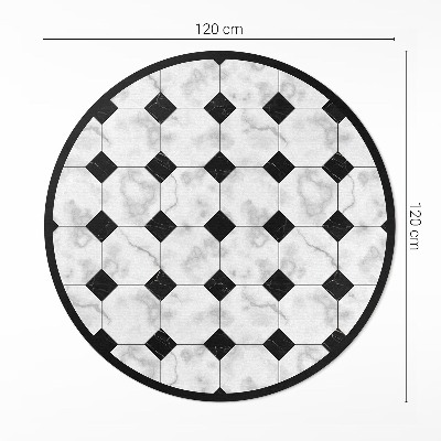 Kerek vinil szőnyeg Divatos márvány csempe design
