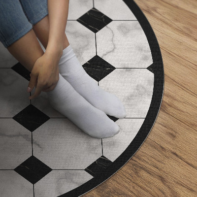 Kerek vinil szőnyeg Divatos márvány csempe design