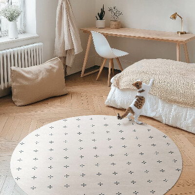 Kerek vinil szőnyeg Minimalista boho minta