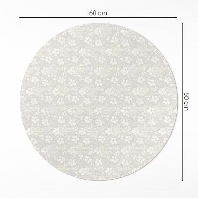 Kerek vinil szőnyeg Finom vadvirágos rét apró virágok boho