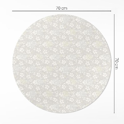 Kerek vinil szőnyeg Finom vadvirágos rét apró virágok boho
