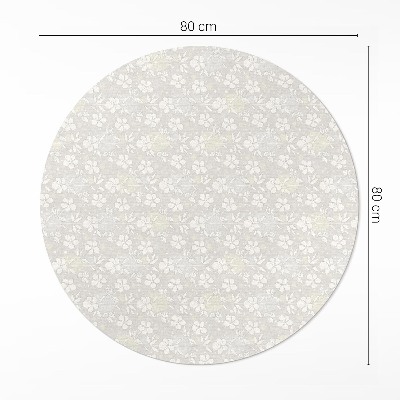 Kerek vinil szőnyeg Finom vadvirágos rét apró virágok boho