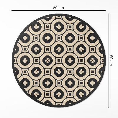 Kerek vinil szőnyeg Geometrikus mintás csempe