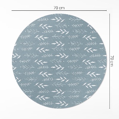 Kerek vinil szőnyeg Minimalista illusztráció gallyakkal és levelekkel