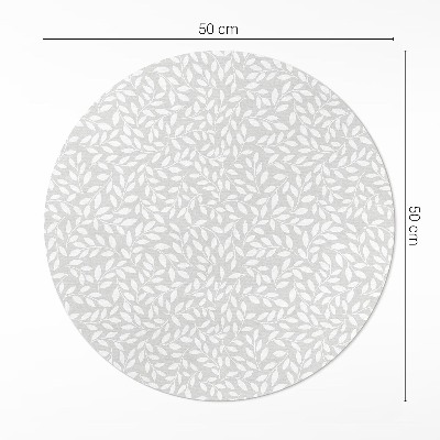 Kerek vinil szőnyeg Apró gallyak boho stílusban finom