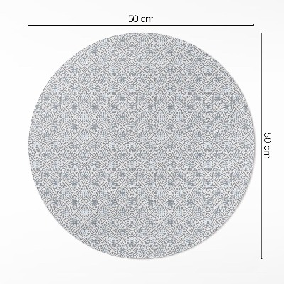 Kerek vinil szőnyeg Apró mozaik díszítő részletek