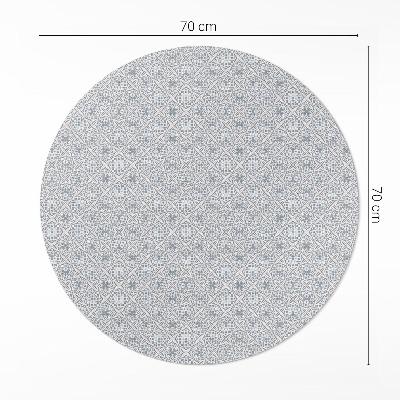 Kerek vinil szőnyeg Apró mozaik díszítő részletek
