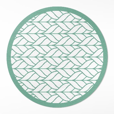 Kerek vinil szőnyeg Lineáris levelek minimalista minta