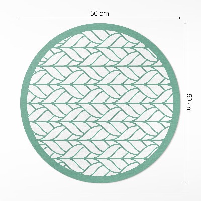 Kerek vinil szőnyeg Lineáris levelek minimalista minta