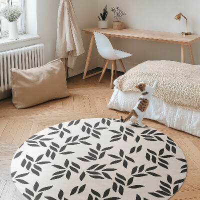 Kerek vinil szőnyeg Minimalista sziromminta