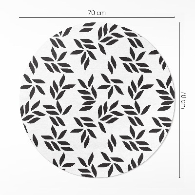 Kerek vinil szőnyeg Minimalista sziromminta