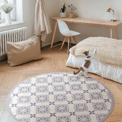 Kerek vinil szőnyeg Dekoratív csempe elegáns minta