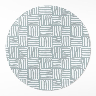 Kerek vinil szőnyeg Boho kötött minimalista minta