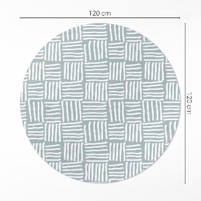 Kerek vinil szőnyeg Boho kötött minimalista minta