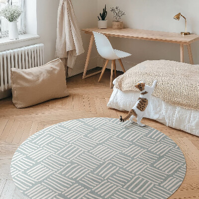 Kerek vinil szőnyeg Boho kötött minimalista minta