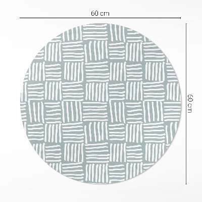 Kerek vinil szőnyeg Boho kötött minimalista minta