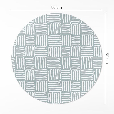 Kerek vinil szőnyeg Boho kötött minimalista minta