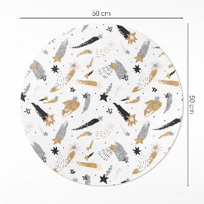 Kerek vinil szőnyeg Festett csillagok egy boho univerzumban