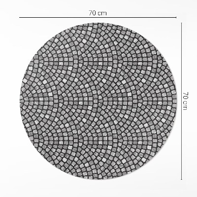 Kerek vinil szőnyeg Kő design apró mozaik