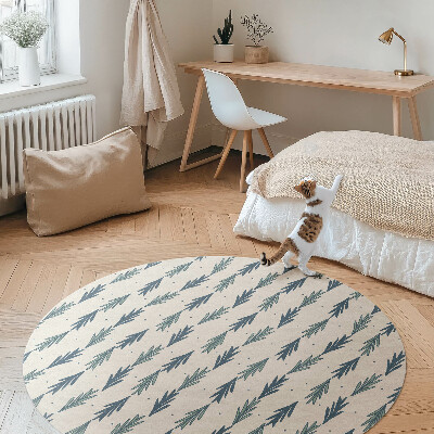 Kerek vinil szőnyeg Apró szirmok dekoratív minta boho