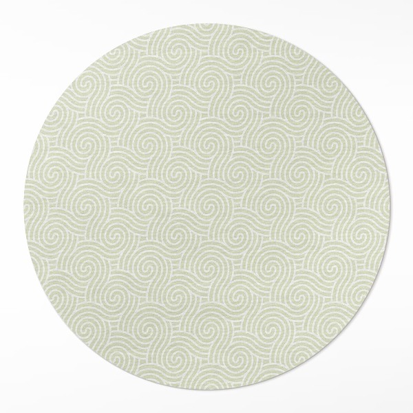 Kerek vinil szőnyeg Absztrakt ornamentális spirálok art deco stílusban