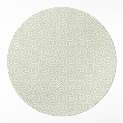 Kerek vinil szőnyeg Absztrakt ornamentális spirálok art deco stílusban