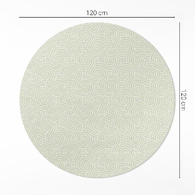 Kerek vinil szőnyeg Absztrakt ornamentális spirálok art deco stílusban