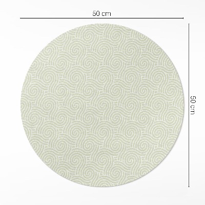 Kerek vinil szőnyeg Absztrakt ornamentális spirálok art deco stílusban
