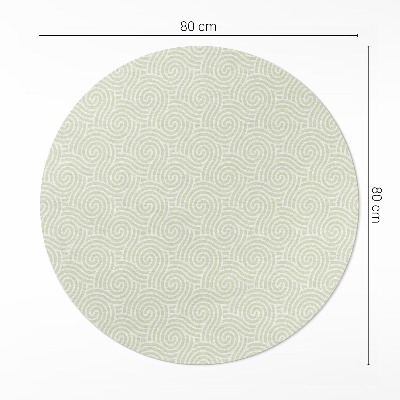 Kerek vinil szőnyeg Absztrakt ornamentális spirálok art deco stílusban