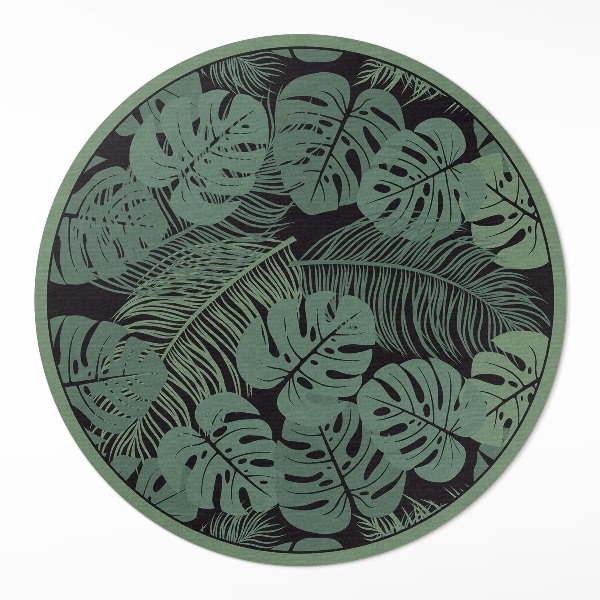 Kerek vinil szőnyeg Illusztráció trópusi monstera növények