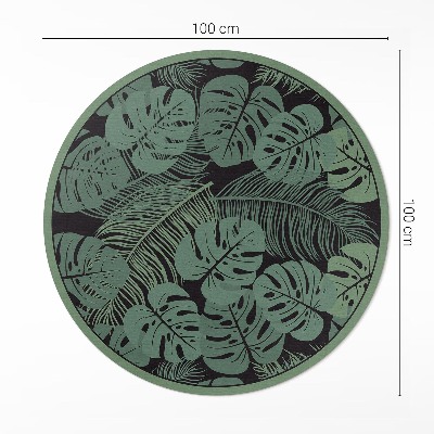 Kerek vinil szőnyeg Illusztráció trópusi monstera növények