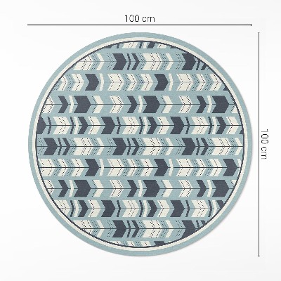 Kerek vinil szőnyeg Boho nyíl indiai minta