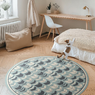 Kerek vinil szőnyeg Boho nyíl indiai minta