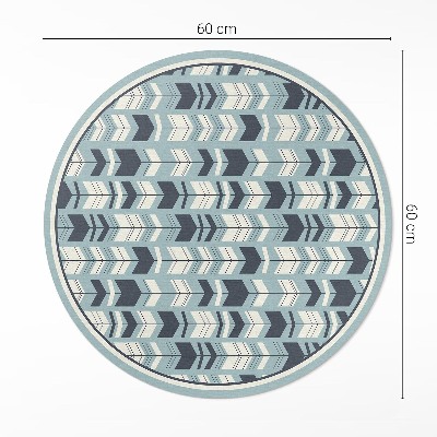 Kerek vinil szőnyeg Boho nyíl indiai minta