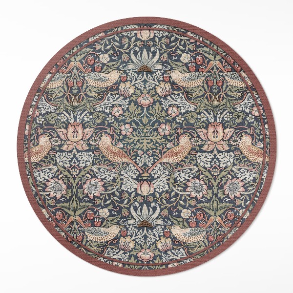 Kerek vinil szőnyeg Eper tolvaj William Morris