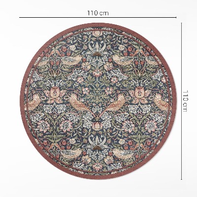 Kerek vinil szőnyeg Eper tolvaj William Morris