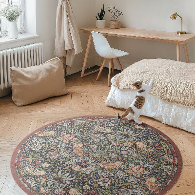 Kerek vinil szőnyeg Eper tolvaj William Morris