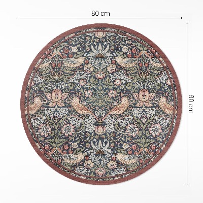 Kerek vinil szőnyeg Eper tolvaj William Morris