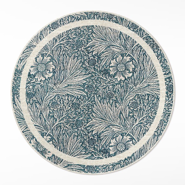 Kerek vinil szőnyeg Virágok William Morris