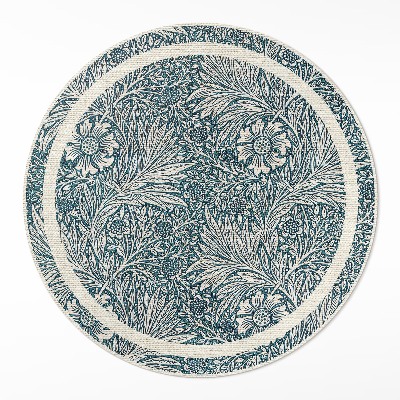 Kerek vinil szőnyeg Virágok William Morris