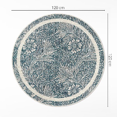 Kerek vinil szőnyeg Virágok William Morris