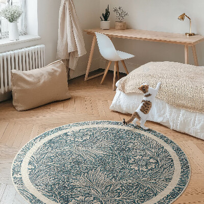 Kerek vinil szőnyeg Virágok William Morris